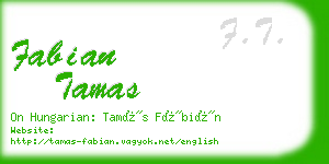 fabian tamas business card